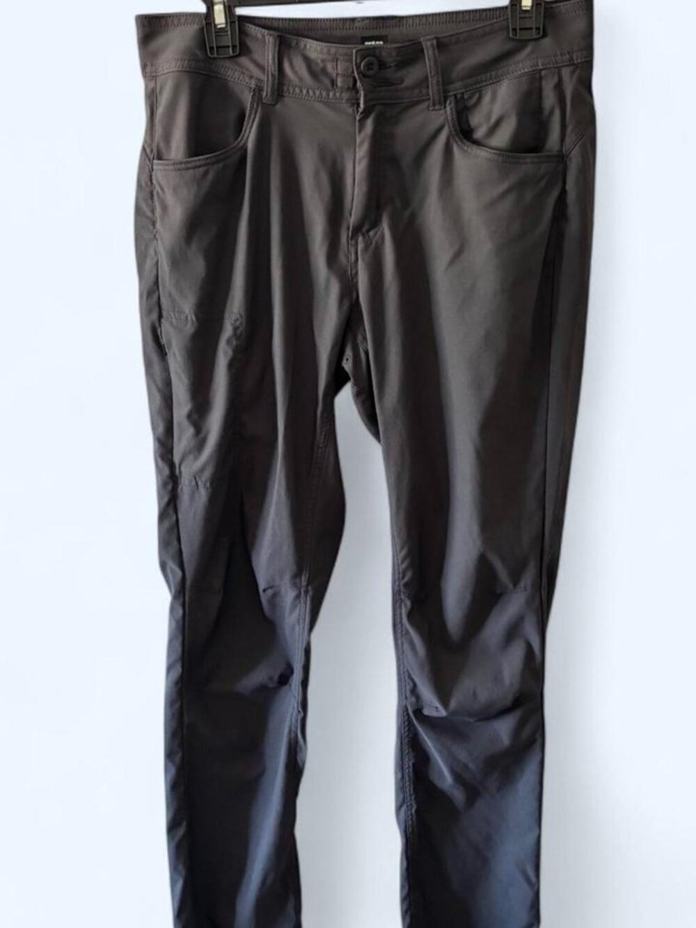 PRANA Halle Straight Fit Hiking Pants Charcoal Gray Tech Outdoor Size 10 Reg